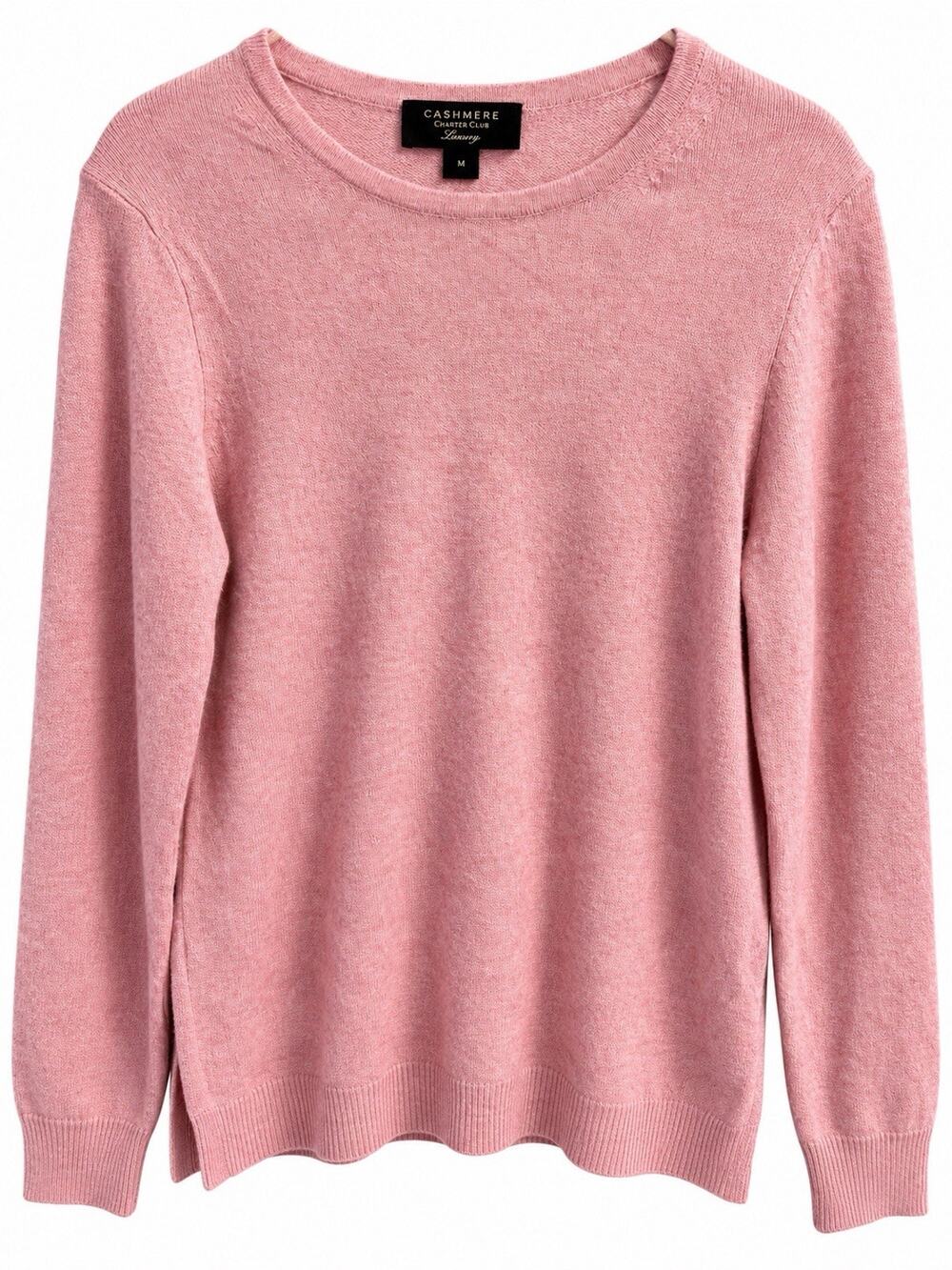 Charter Club Luxury Cashmere Sweater Quiet Luxury Old Money Soft Girl Pink M